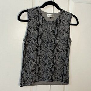 Vintage Holt Renfrew Tank Top Womens L Collection Animal Snake Print Silk Y2K